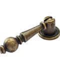 Four Piece Antique Bronze Drawer Pulls Set With Single Hole Mount, Vintage Decorative Handles For Dresser Cabinet, zinc alloy