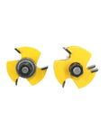 2 Piece Tongue And Groove Router Bit Set With 3/4 Inch Stock T Shape Design, carbide tip, yellow finish for wood floor joinery.