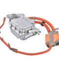 Straight Swap Electronic Module Inverter Replacement For Mercedes S400 V6 with orange cables and silver casing.