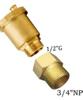 Brass Automatic Float Valve Kit With 3/4 NPT Air Bleeder Release Vent Valve Pipe Fitting Connector Adapter And Universal Fittings