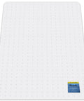 Heavy Duty PET Chair Mat For Carpeted Floors 32 X 48 Inches Hard Material Desk Floor Protector shown flat with texture detail.