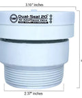 2 Inch Air Admittance Valve With Superior Seal For Plumbing Vents, No More Sewer Gas Odors, Dual 2X Seal, Fits 2 Inch Schedule 40 Pipes