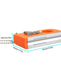 Spirit Level Tool Small Pocket Level with 2 Bubble Spirit Leveler Metal Keychain 3PCS showing orange body and measuring details.