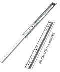 Two Way Full Extension Stainless Steel Drawer Slides With Soft Close And Ball Bearing Runners 27mm Wide Heavy Duty 12in Length