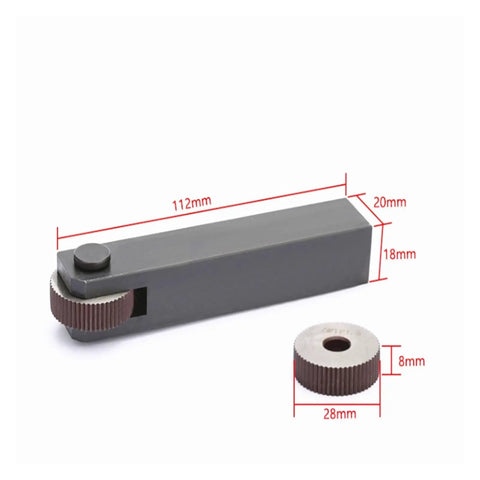 Lathe Knurling Tool Kit With Mesh Knurling Tool Holder And Straight Wheel Single Wheel Linear Pitch Knurling Set