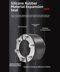 Heavy Duty 80Mm Wire Conduit Grommet With An Adjustable Onion Layer Design For Lock Tight Sealing That Slaps Up Fast And Keeps Out Moisture Rust And Pesky Crawlers From Garage Walls Basement Sewers Or Pipe Runs, showing side view with galvanized bolts and rubber.
