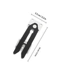 Premium Sectional Couch Connectors 4 Pack Universal Sofa Joint Snap Clips showing black and silver design with measurements.