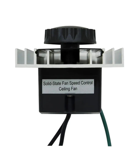 Solid State Variable Adjustable Precision Fan Speed Controller 120V 8A Black For Shutter Fans Rotary On Off Dial UL Listed Fits Standard