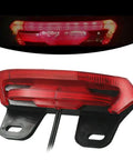 Must-Have Electric Bike Taillight With Bright Led Brake Turn Signals For Superior Night Safety, 36V To 60V Waterproof Rear Light For E-Bikers And Scooter Riders Looking To Boost Visibility Big Time., red plastic taillight with bracket and cable