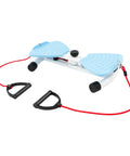 Waist Twisting Board With Elastic Bands And Dual Pedals For Core Burn, Durable PP And Iron Build, Stable T Base, top view