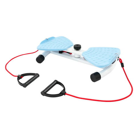 Waist Twisting Board With Elastic Bands And Dual Pedals For Core Burn, Durable PP And Iron Build, Stable T Base, top view