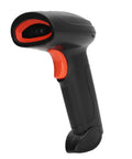 Handheld Barcode Scanner 4G Portable High Speed Reader for Supermarket Pharmacy and Retail Biz, black with orange accents