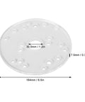 Universal Transparent Acrylic Router Base Plate Kit With 164mm Diameter And 7.5mm Thickness 30.5mm Center Hole Pre drilled Holes