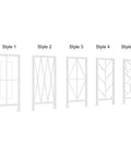 Premium Wrought Iron Railing Kit For Indoor Outdoor Balcony Deck Staircase Guardrail Set With Hella Durable White Paint Finish options in five styles.