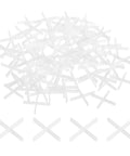 1200 Pcs Cross Shape Tile Spacers 1mm Gap for Ceramic Tile Installation, White Durable PP Plastic Tiling Tools for Precise Grout Lines
