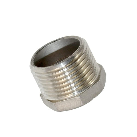 Beefy One Inch Male To Three Quarter Inch Female NPT Reducer Bushing Pipe Fitting Stainless Steel 304 Adapter For Plumbing Projects Premium