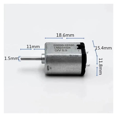 Compact Mini DC Motor 15.4mm By 11.8mm 1.5mm Shaft High Speed Micro Quiet 3V 5V 6V For Tiny Robots And RC Projects