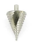 Built Like A Tank HSS Step Drill Bit 6-60mm with spiral grooves and triangle handle, designed for minimal vibration.
