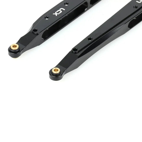 One Tenth RC Crawler Rear Trailing Arms CNC Machined Aluminum Beefed Up Upgrade For Axial RBX10 RYFT AXI03009 AXI03005 Performance Boost Easy Install Durable Linkage For Rock Crawling, black aluminum pair