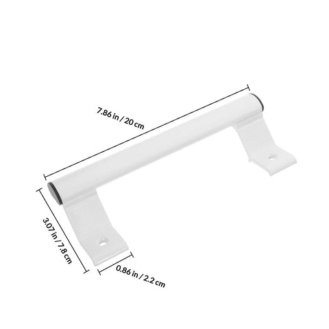 Aluminum Alloy Sliding Barn Door Handles With Comfortable Grip Grab And Go for homes and offices, white finish, size 7.86x3.07x0.86 in