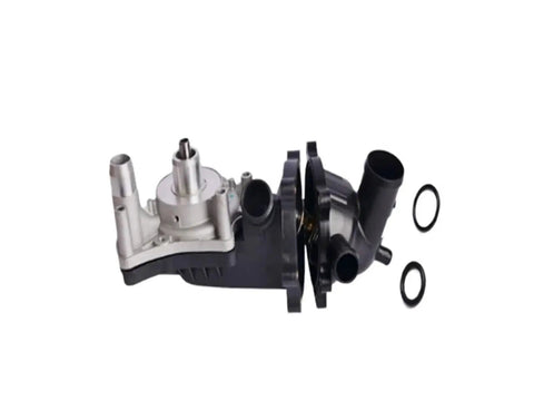 Engine Cooling Thermostat And Water Pump Assembly Fits For Audi A8 Rs5 S5 With 42 Liter V8 Engine Direct Bolt On Replacement With Sturdy Aluminum Housing