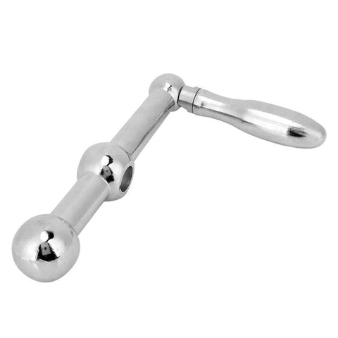 Beefy High Hardness Milling Machine Ball Handle Kit with Three Ball Crank for Bridgeport Style Mills, ergonomic grip, side view