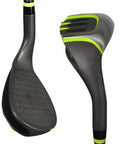 Close-up of Roswell 56 Degree Wedge With Steel Shaft, Dope Green finish, showing club face and back design for short game precision