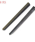 2.54mm 80 Pin Dual Row Female Socket Pin Header Kit Straight 2 X 40 Pin PCB Connector Pack Of 10 For Quick Protos And DIY Electronics