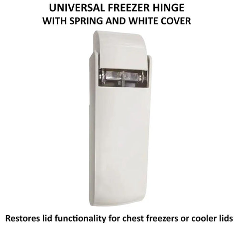 Chest Freezer Lid Hinge With Spring And White Cover Metal Replacement Part For Freezers Coolers And Refrigerators Rust Resistant