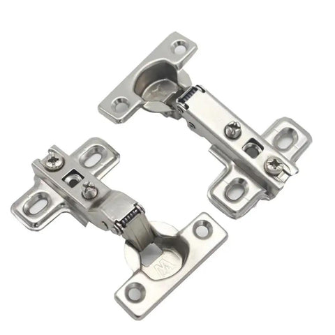 Twenty Five Millimeter Soft Close Hydraulic Buffer Dampers Two Pack For Kitchen Cupboard Doors With Hella Smooth Silent Operation And No Sweat Install Solid Cabinet Upgrade Kit, stainless steel hinges.