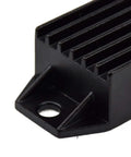 Close-up of Voltage Regulator Rectifier 4 Pin Replacement for Tao Tao ATA 110 ATV with black heat sink and mounting hole.
