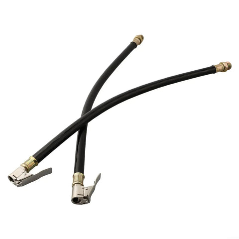 Heavy Duty Tire Inflator Hose For Quick Car Pump Up Without Taking Off Wheels, 76 inches long, rubber metal build.