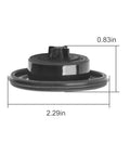Front view: Diaphragm replacement set (2 pcs), black plastic for Irritrol sprinkler valves 2400/2600/2700DPR, 3/4in-1in