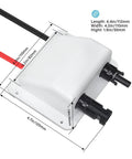 Weatherproof Solar Cable Entry Gland With ABS Shell IP68 UV Resistant Dual Cable Entry Housing 10AWG Wire 10ft Length side view