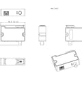 Super Smooth Single Port Ethernet Over Coax Extender Kit dimensions and design schematic for easy installation and setup.