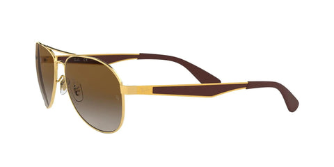 Unisex Aviator Sunglasses With Gold Frames And Polarized Light Grey Gradient Brown Lenses 58 mm RX Ready Case Included Lightweight Steel And Rubber Frame For Sports And Active Lifestyles
