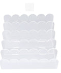Clear Acrylic Mail Sorter With Five Compartments, Desktop File Organizer for letters and documents, angled view
