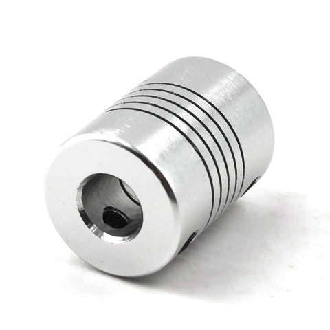 Top Shelf Beam Flex Shaft Coupler 5MM To 8MM Motor Adapter Beefy Aluminum Build 25MM length for 3D Printers and CNC Routers.