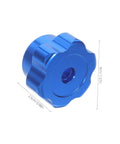 Blue Alloy Valve Handwheel Knob With 6mm Hole For Outdoor Faucet Spigot Handle Replacement angled view