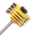 Close-up of Two Piece Slot Cutter Router Bit Set With Bearings One Quarter Inch Shank Six Cutting Widths For Precise Grooves