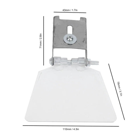 2 Pack Bench Grinder Eye Shields For 125 150 200 250 Grinders displayed flat with dimensions shown