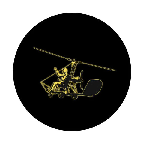 Airfield Ready Gyrocopter Design PopGrip Swappable Phone Grip For Pilots And Hobby Flyers Great Gift For Flight Instructors