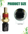 Middrivr engine coolant temperature sensor with brass threaded body and red seal, front view.