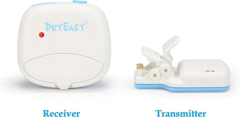 No Fuss Wireless Bedwetting Alarm With New Sensor, Six Sounds, Adjustable Volume, Strong Vibration, Compact Receiver, Kid Friendly Clip Sensor And Easy Setup For Nighttime Confidence And Overnight Dry, receiver and clip transmitter
