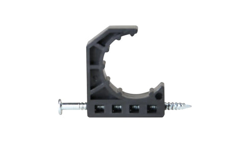 J Clamps For Three Quarter Inch Pex Copper CPVC Tubing With Nail, 100 Pcs Tube Talons Collar Design side view