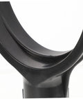 Close-up of black D-shaped shovel handle grip, part of Two Pack D Shaped Shovel Handle Grips Replacement For Garden Tools.