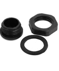 M16 Nylon Cable Gland Cap End Plug Black 10 Pack For Threaded Cable Glands Sealing And Debris Blocking shown disassembled