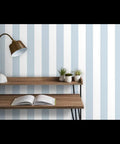 Top Tier Traditional Wallpaper With A Smooth Matte Linen Texture Pvc Free Paste To Paper Design Built Different For Any Room, blue striped wall.