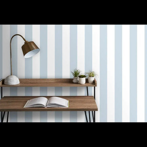 Top Tier Traditional Wallpaper With A Smooth Matte Linen Texture Pvc Free Paste To Paper Design Built Different For Any Room, blue striped wall.