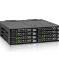 Badass Eight Bay Two Point Five Inch Sata Hdd Ssd Mobile Drive Rack Cage with eight green indicator lights.